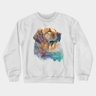 Valentines Golden Retriever - Unleashing love, one wag at a time Crewneck Sweatshirt